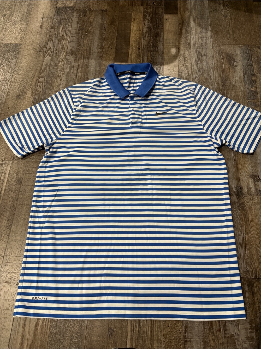 Nike Men’s Blue & White Striped Polo